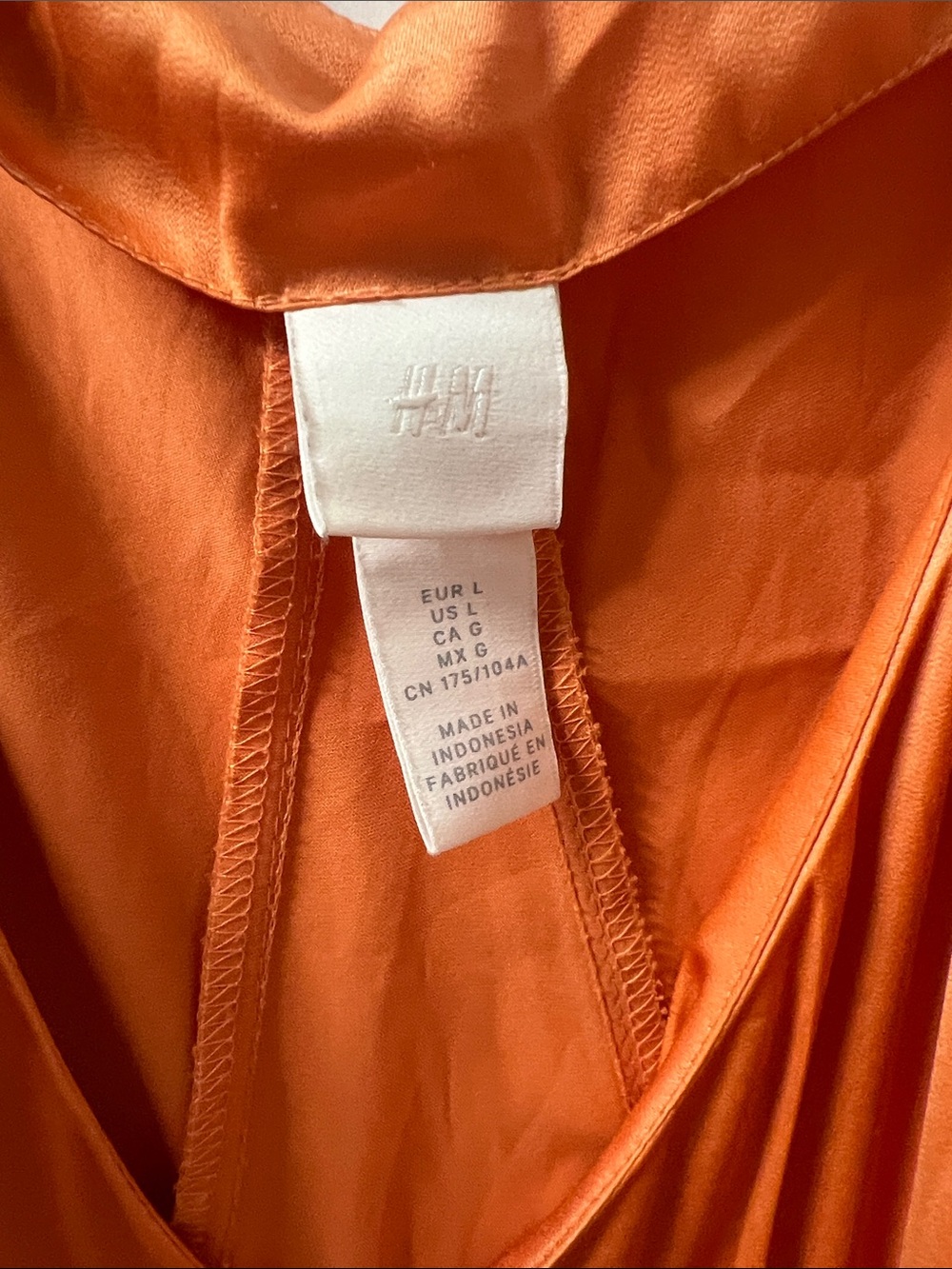 H&M Orange Satin Slip Dress - Picture 4 of 4